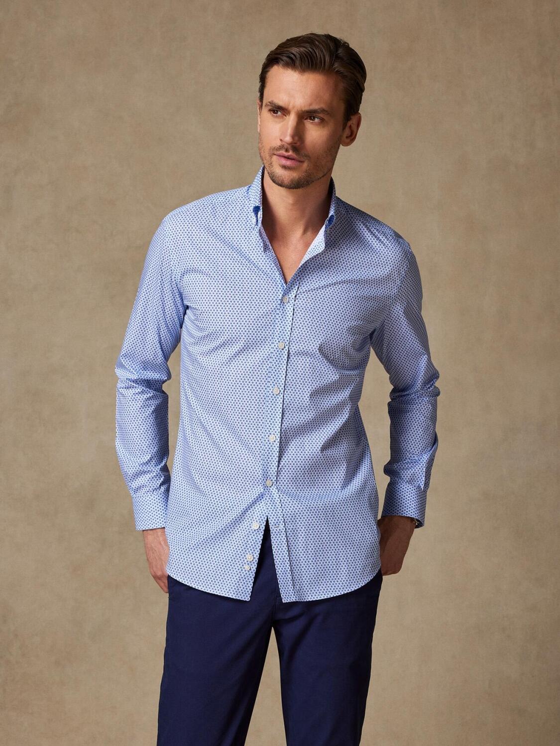 Jay Camisa ajustada estampada - Cuello con botones