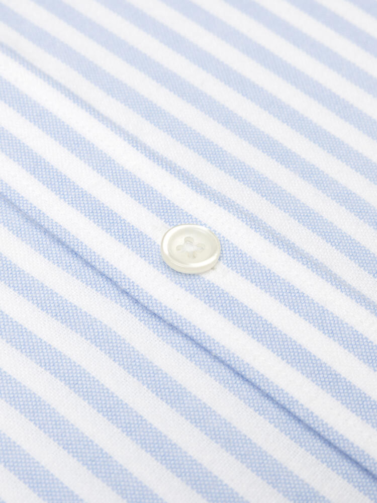 Camicia slim fit Jaylen in oxford spazzolato cielo - Cuello button-down