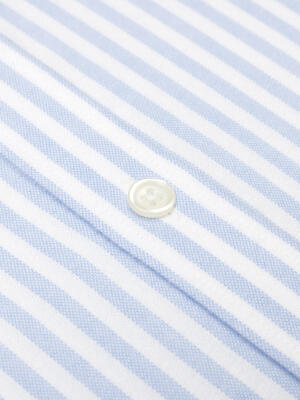 Jaylen sky brushed oxford slim fit shirt - Button-down collar