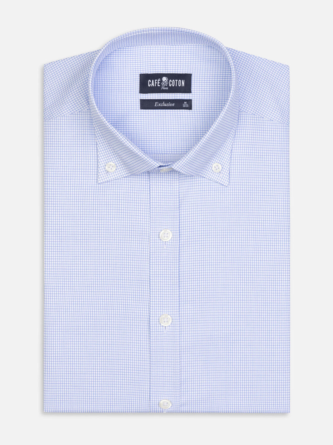 Lenny Sky geruit Slim fit overhemd  - Button-down kraag