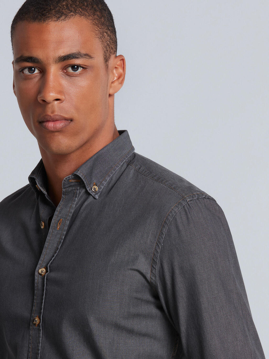 Slim-fit overhemd Lou - Knoopkraag