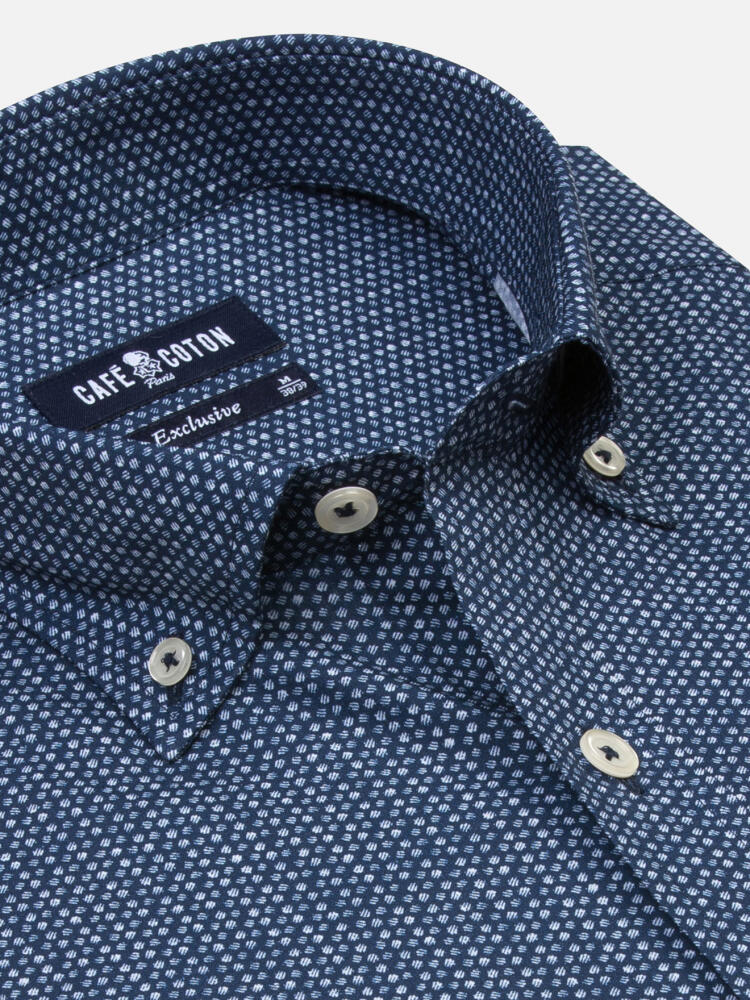 Chemise cintr&eacute;e Luca - Col Boutonn&eacute;