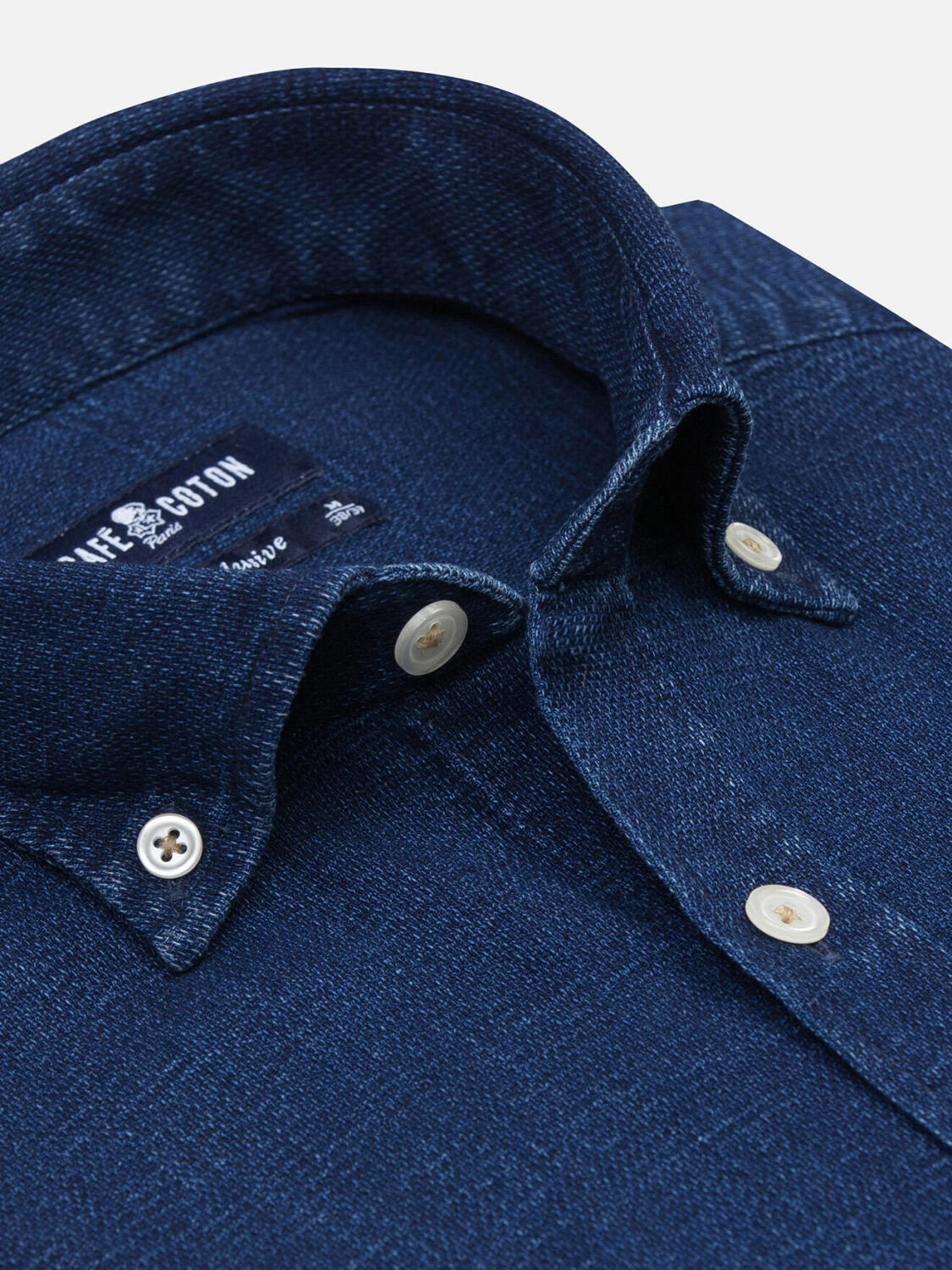 Mercer slim fit shirt indigo - Button-down collar