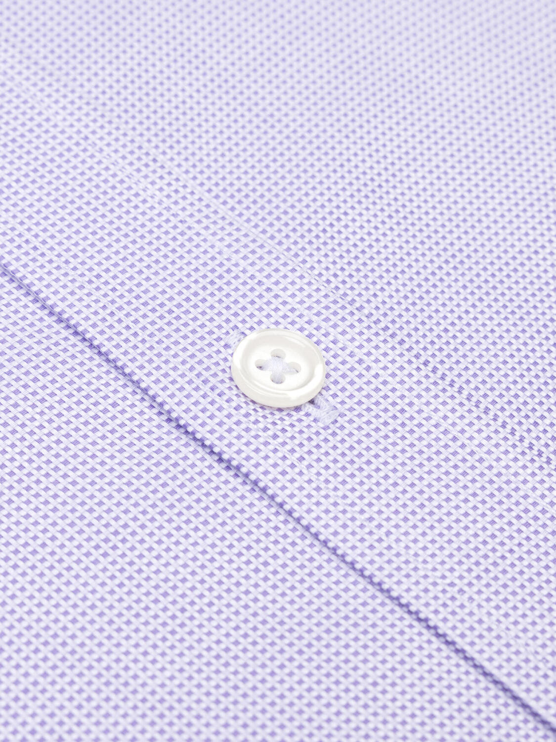 Chemise cintrée en natté parme - Col Boutonné