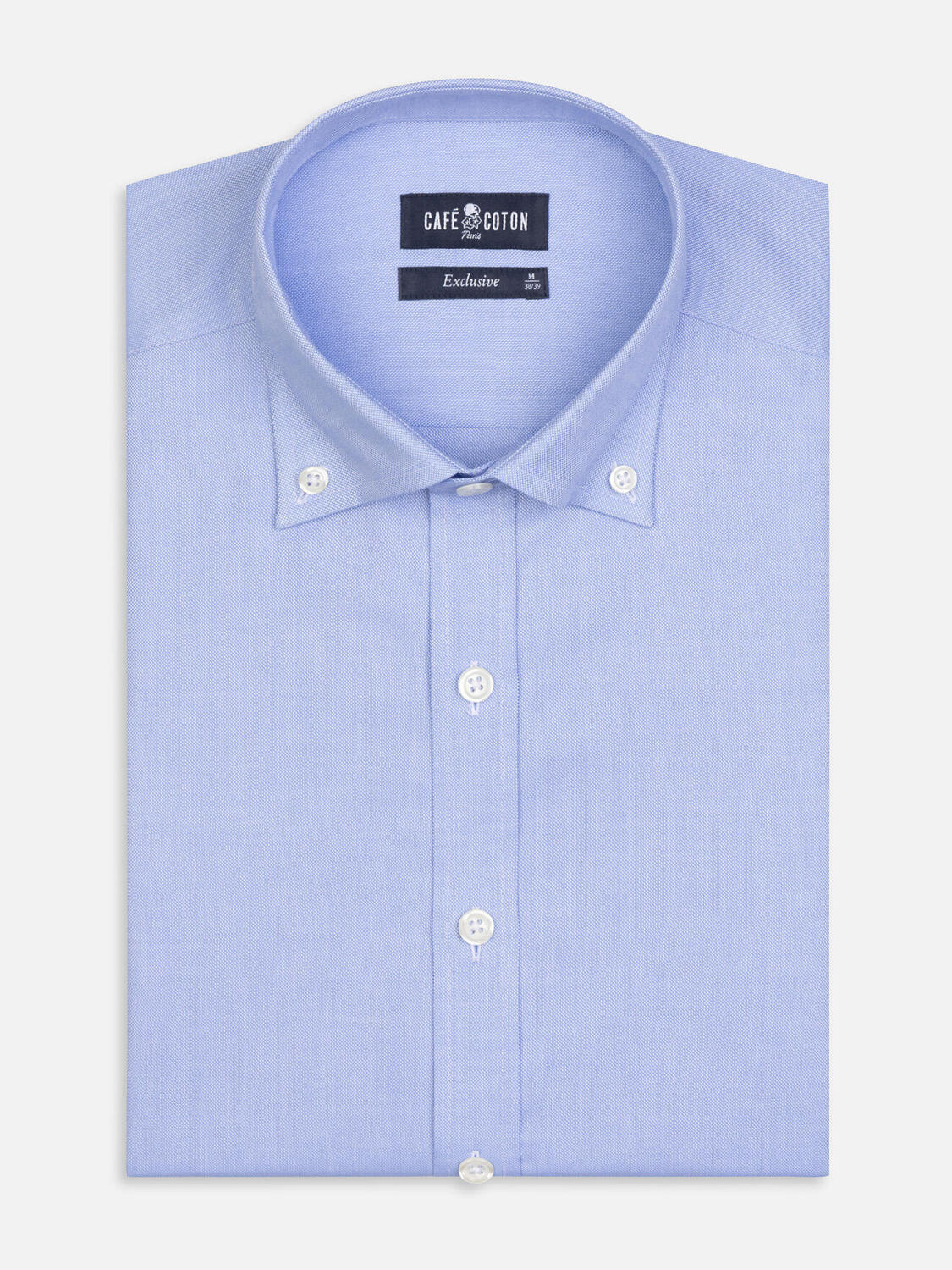 Hemels oxford Slim fit overhemd - Button-down kraag