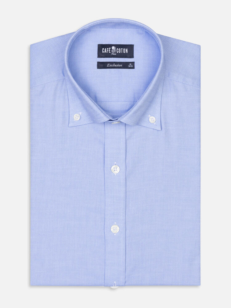 Sky oxford slim fit shirt - Button down collar