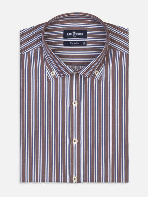 Camicia Pia slim - Collo button-down