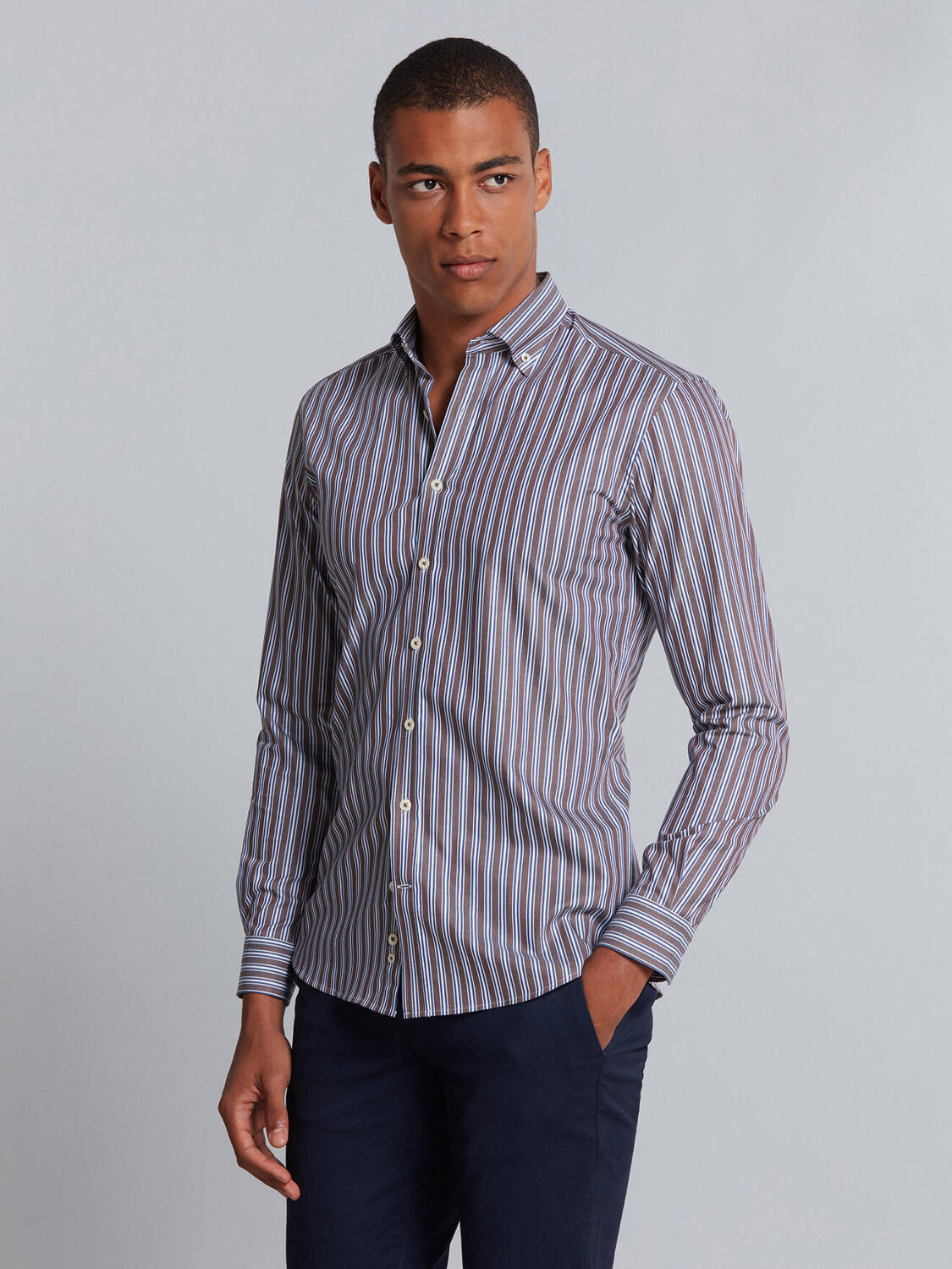 Camicia Pia slim - Collo button-down