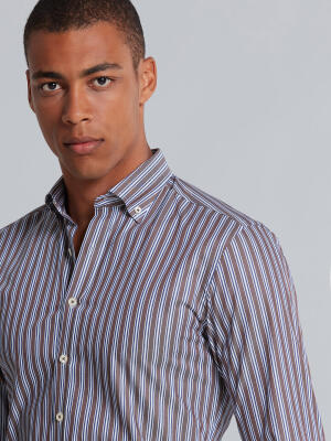 Camicia Pia slim - Collo button-down