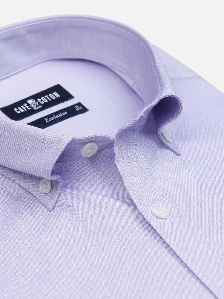 Pin Point purple fitted shirt - Buttoned collar