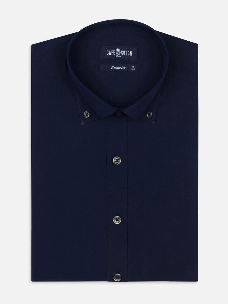 Navy poplin shirt