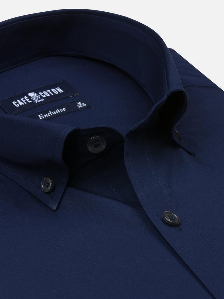 Navy poplin shirt