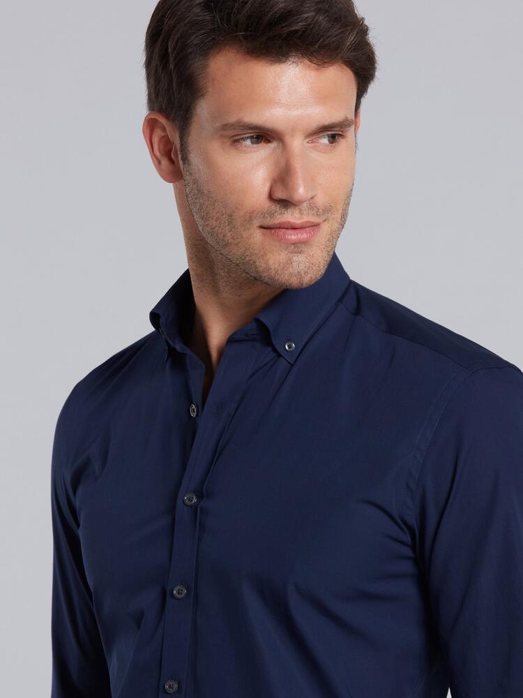 Navy poplin shirt