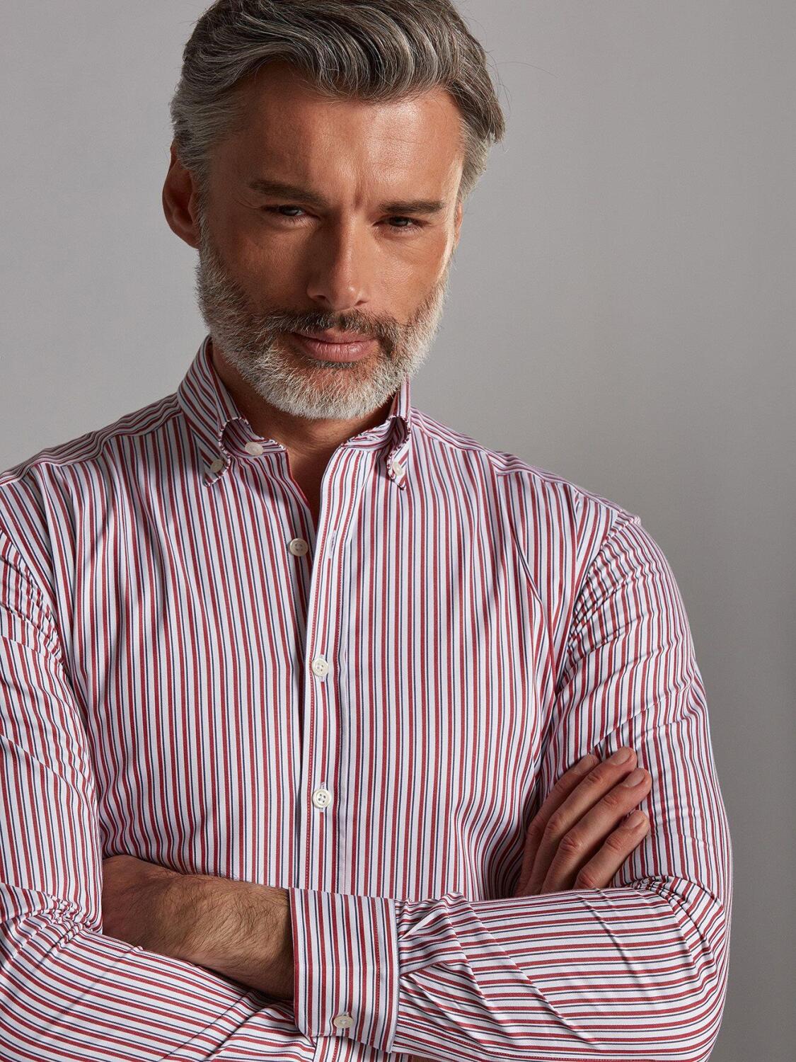 Stanley Slim Fit overhemd - Buttoned kraag