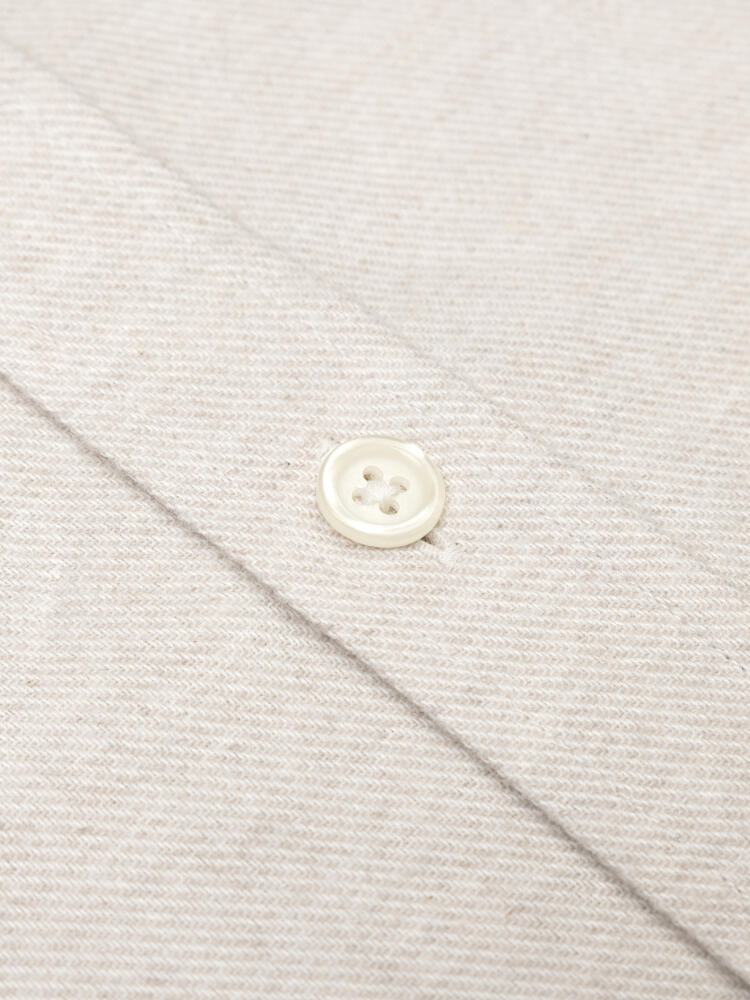 Storm off-white flannel slim fit shirt - Button-down collar