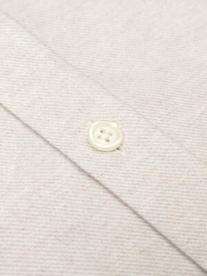 Storm off-white flannel slim fit shirt - Button-down collar