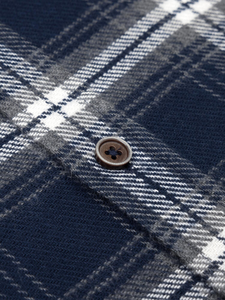 Chemise cintrée Teddy à motif tartan - Col Boutonné