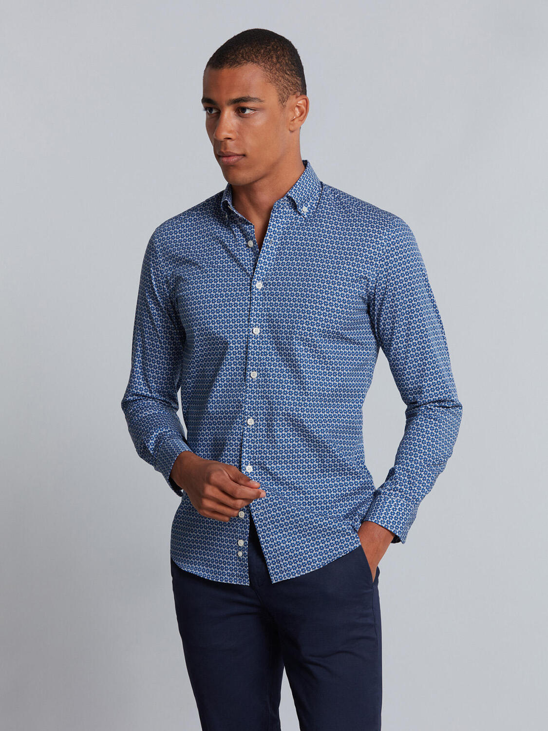 Tim Slim Fit Overhemd - Buttoned kraag