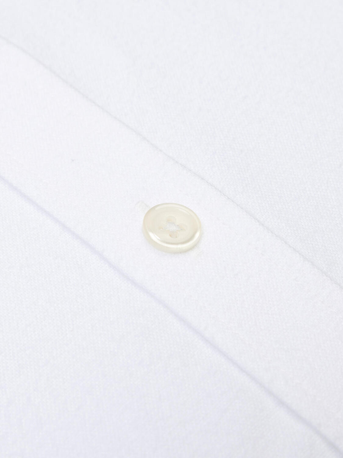 Vils white brushed oxford slim fit shirt - Button-down collar