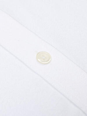 Vils white brushed oxford slim fit shirt - Button-down collar