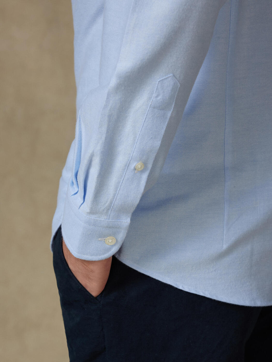 Vils sky brushed oxford slim fit shirt - Button-down collar