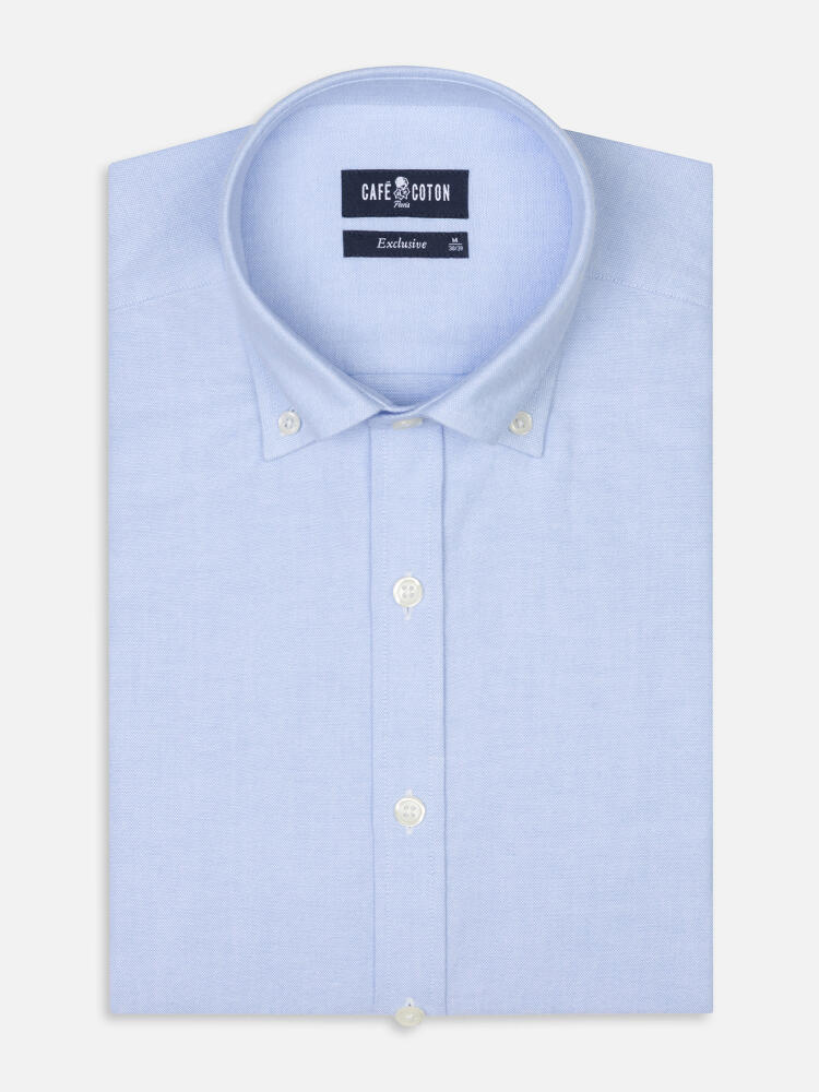 Vils sky brushed oxford slim fit shirt - Button-down collar