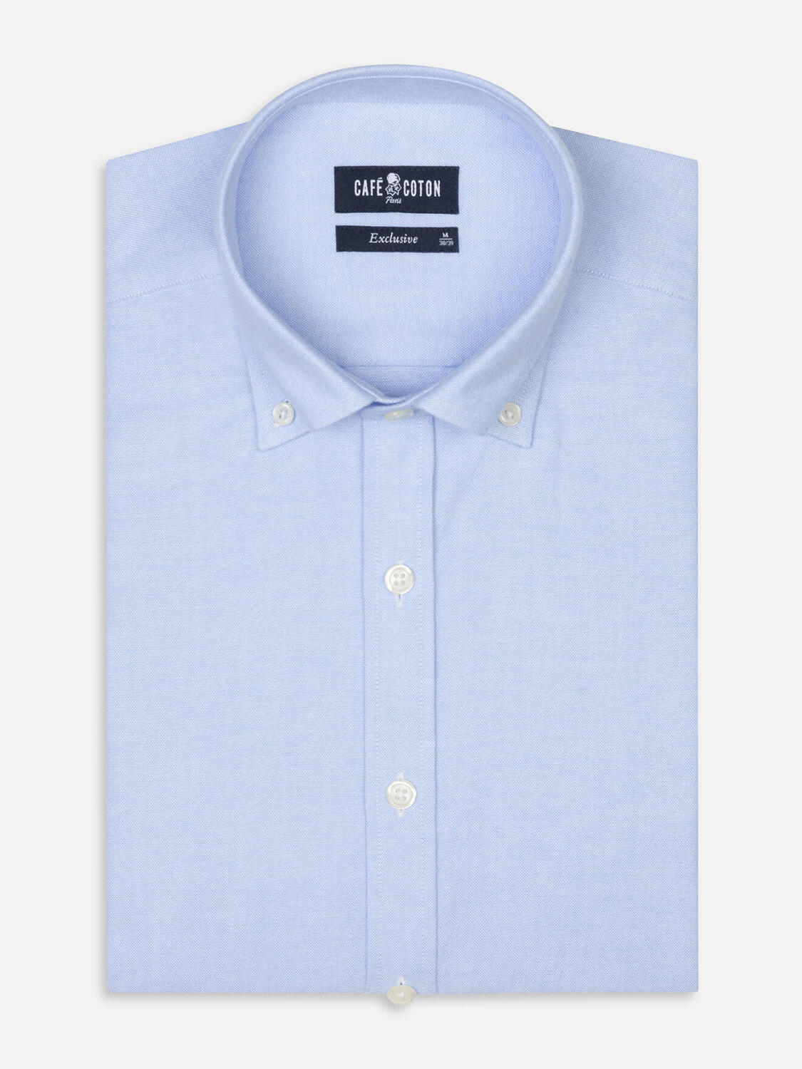 Vils sky brushed oxford slim fit shirt - Button-down collar