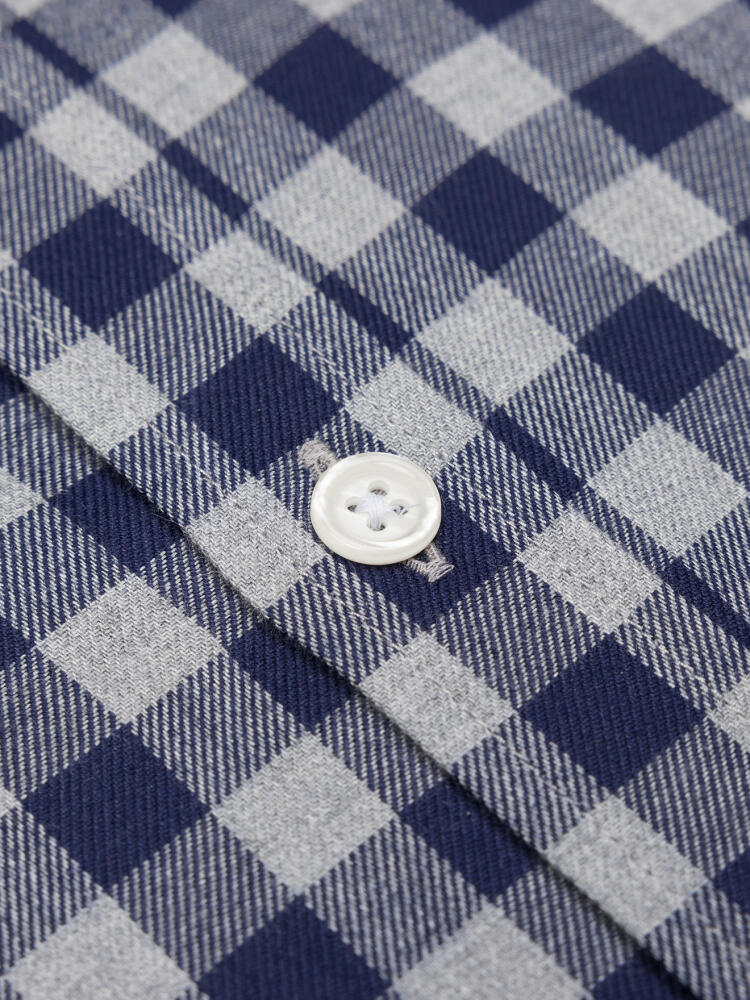 Chemise cintrée Wrighley en flanelle à carreaux - Col Boutonné