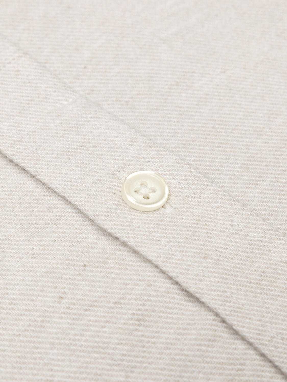 Storm off-white flannel shirt - Button-down collar