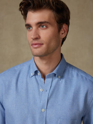 Storm sky flannel shirt - Button-down collar