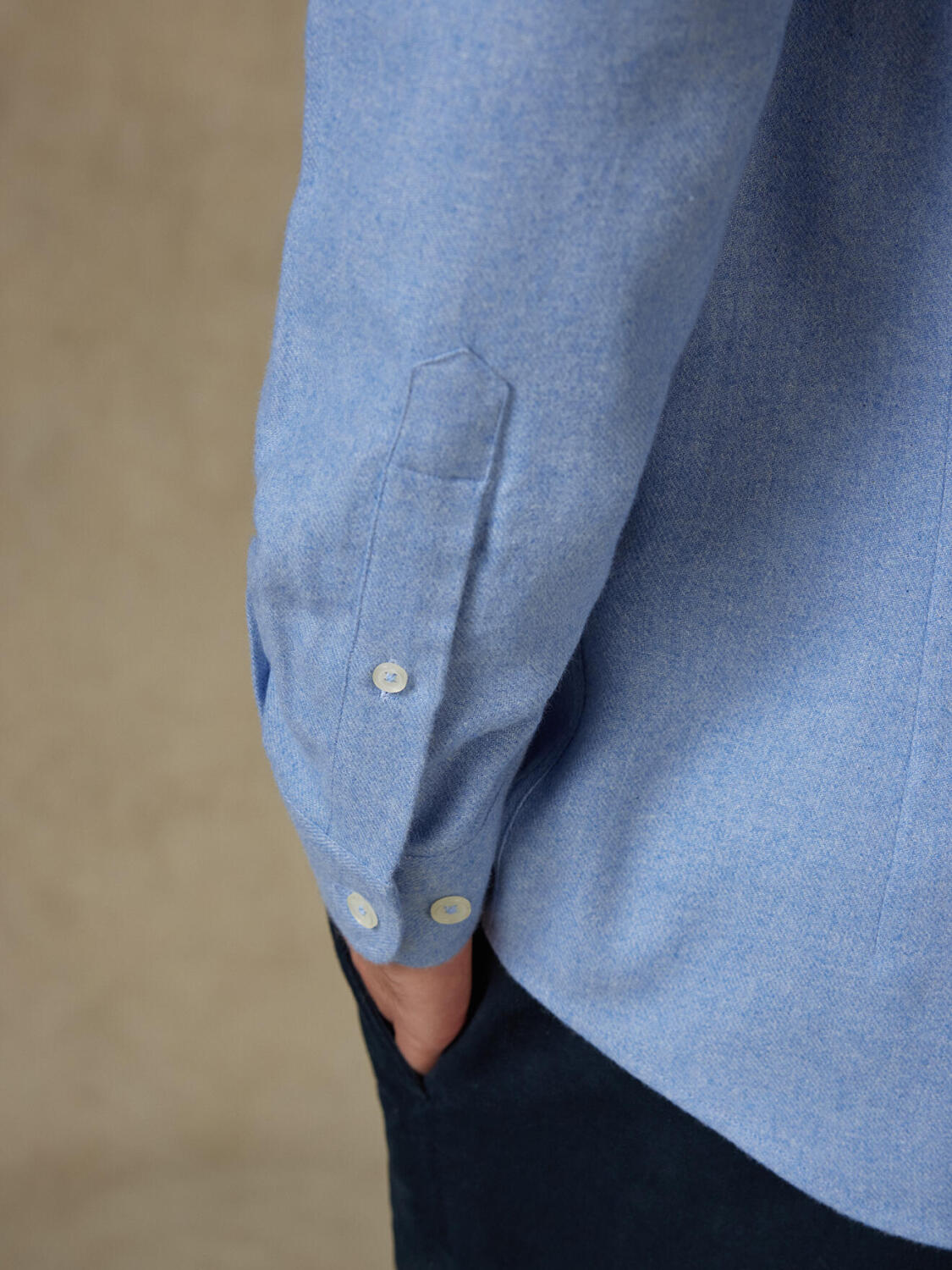 Storm sky flannel shirt - Button-down collar