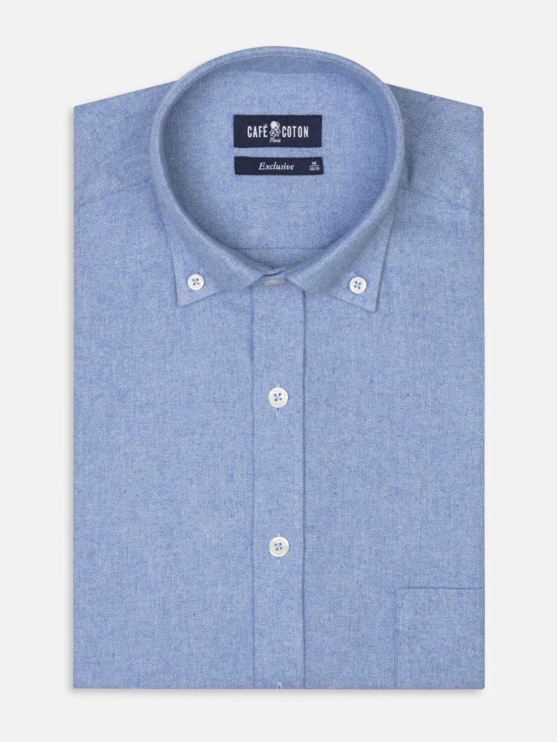 Storm sky flannel shirt - Button-down collar