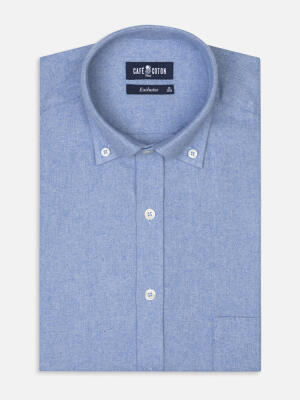 Storm sky flannel shirt - Button-down collar