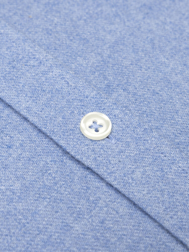 Camicia Storm in flanella cielo - Cuello button-down