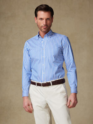 Camicia Toby a righe blu - Colletto button-down