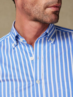 Camicia Toby a righe blu - Colletto button-down