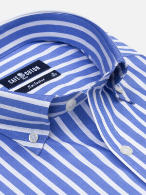 Camicia Toby a righe blu - Colletto button-down