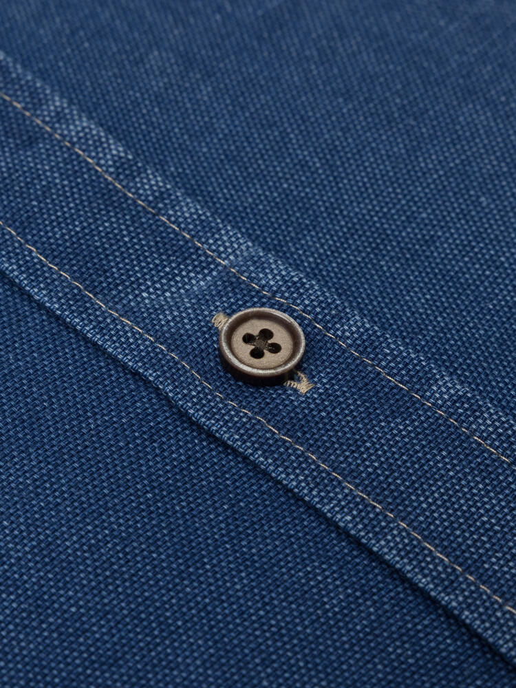 Chemise Tucker indigo - Col boutonn&eacute;