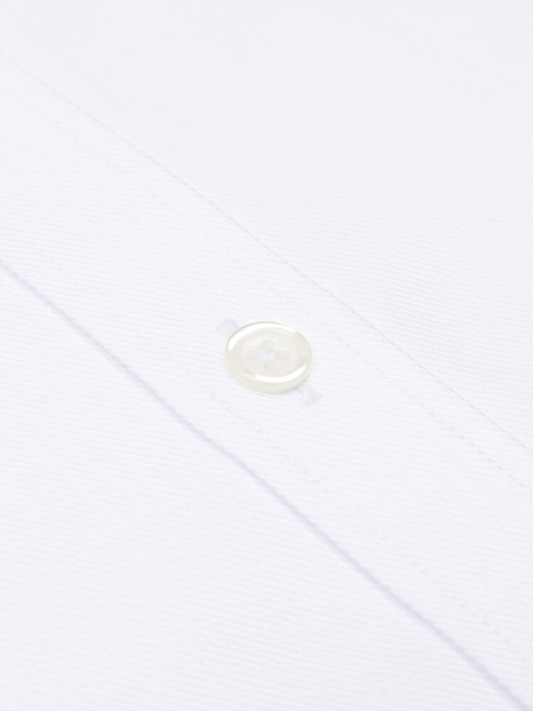 Chemise en twill blanc - Col Boutonné