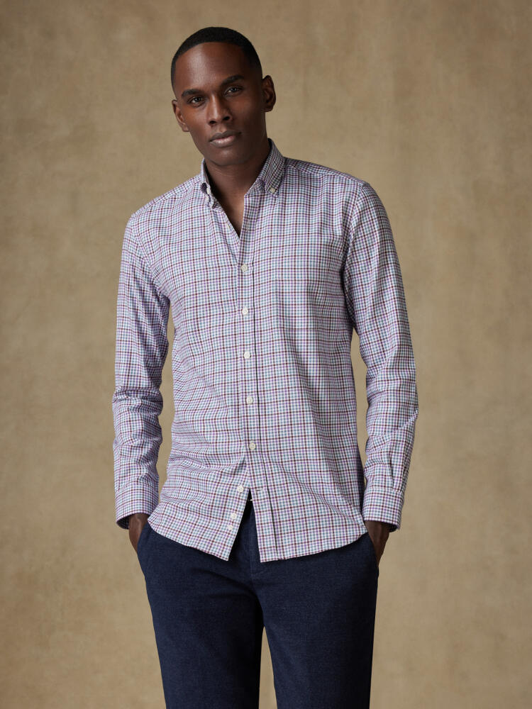 Upton Flannel Check Shirt  - Button down collar