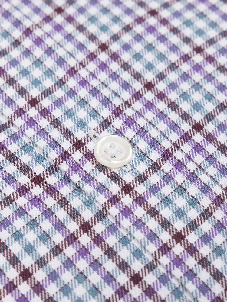 Upton Flannel Check Shirt  - Button down collar