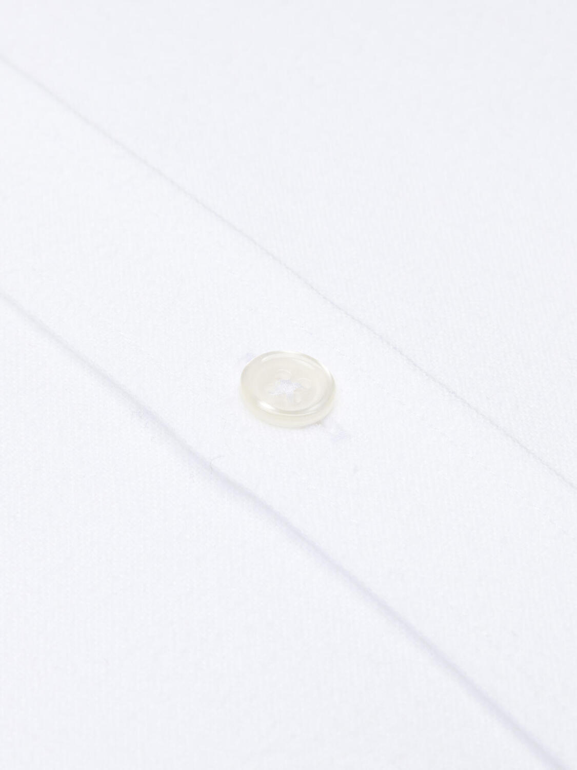 Vils wit geborsteld Oxford overhemd - Button down Kraag