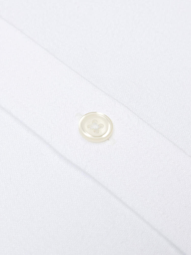 Vils white brushed oxford shirt - Button-down collar