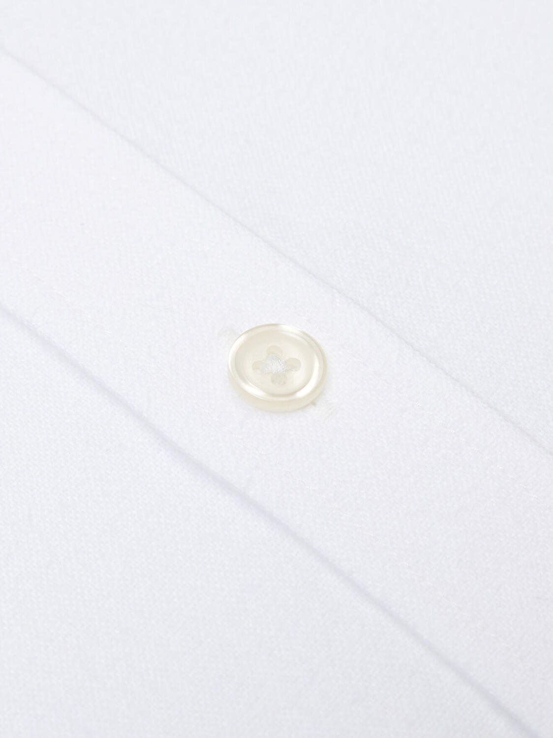 Vils white brushed oxford shirt - Button-down collar