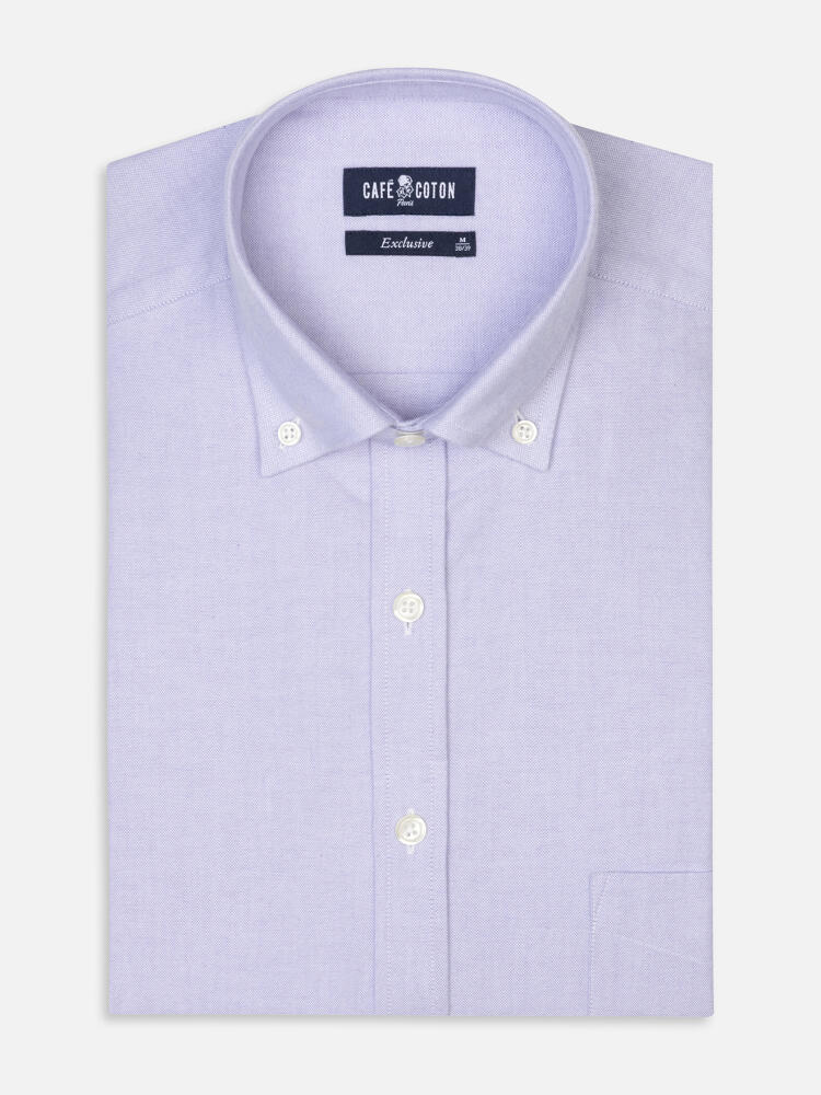 Vils mauve brushed oxford shirt - Button-down collar
