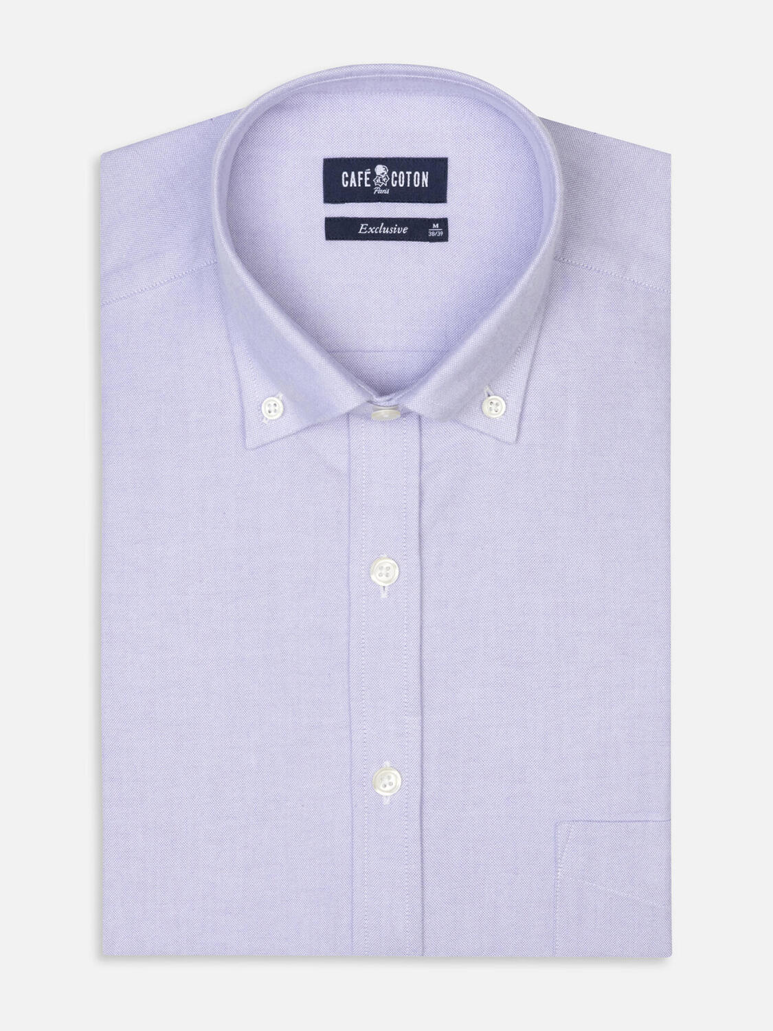 Vils mauve brushed oxford shirt - Button-down collar