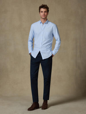 Vils sky brushed oxford shirt - Button-down collar