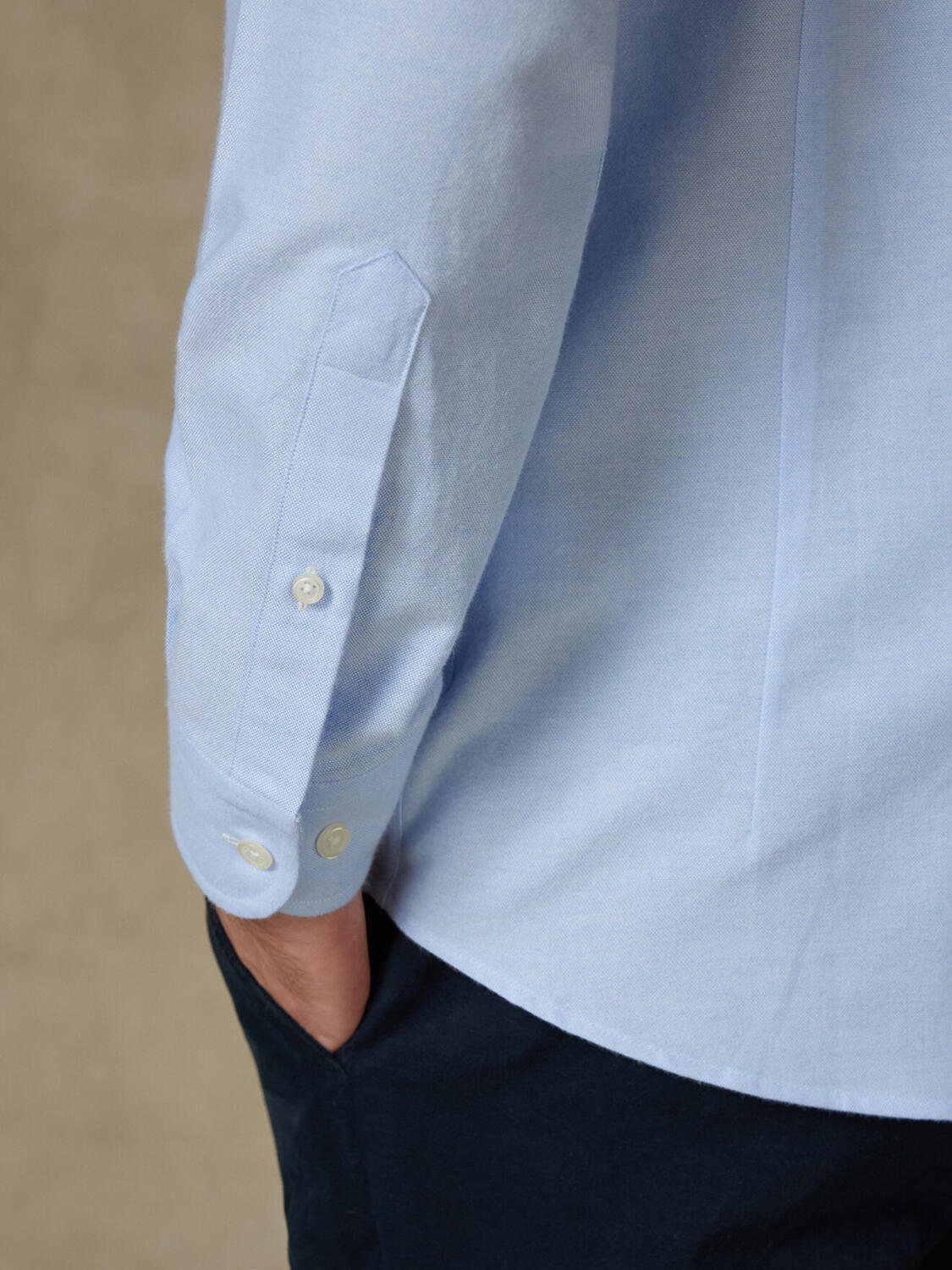 Vils sky brushed oxford shirt - Button-down collar
