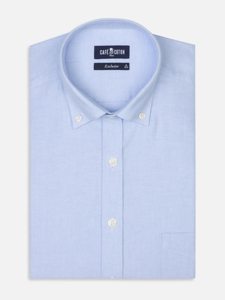 Vils sky brushed oxford shirt - Button-down collar