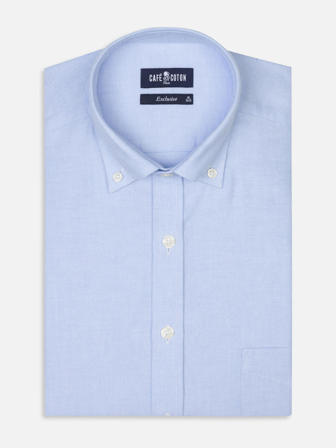 Vils sky brushed oxford shirt - Button-down collar